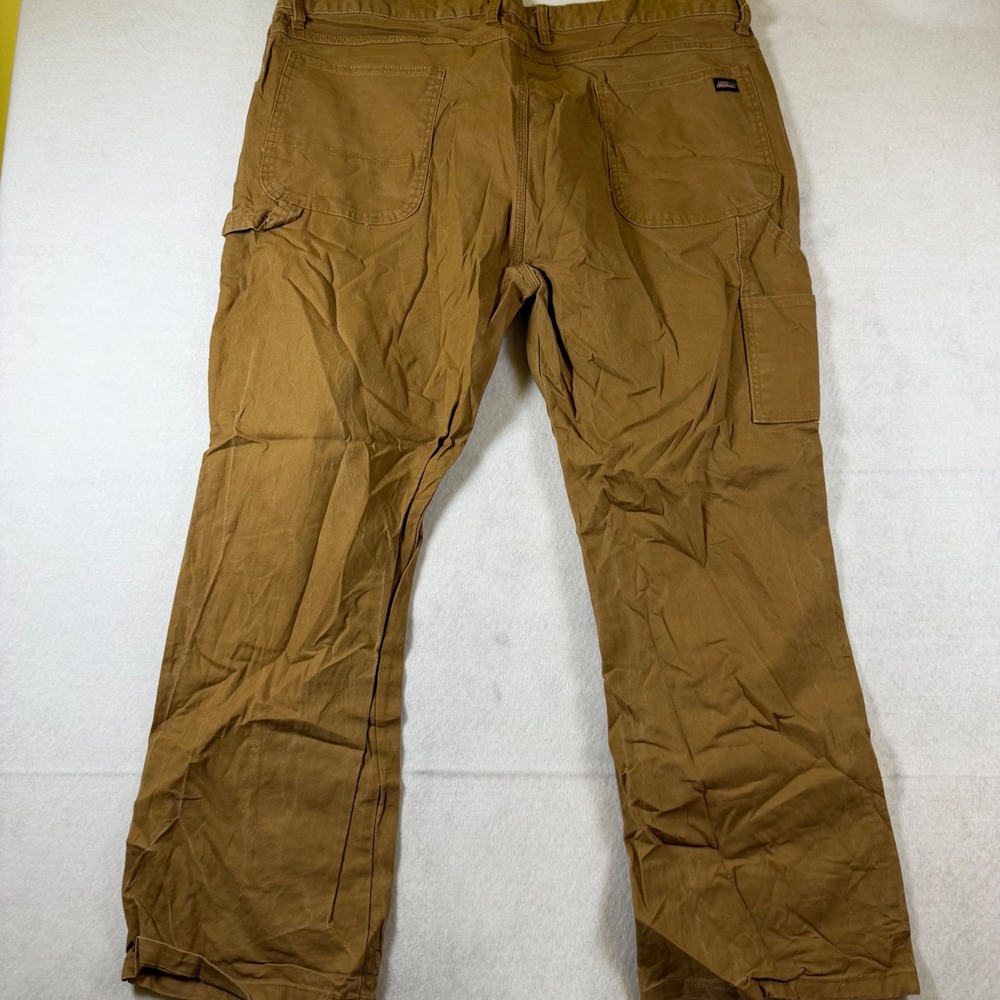 Dickies Mens Brown Carpenter Utility Work Pants 42x30‎ Duck Canvas Straight Leg - Picture 2 of 5